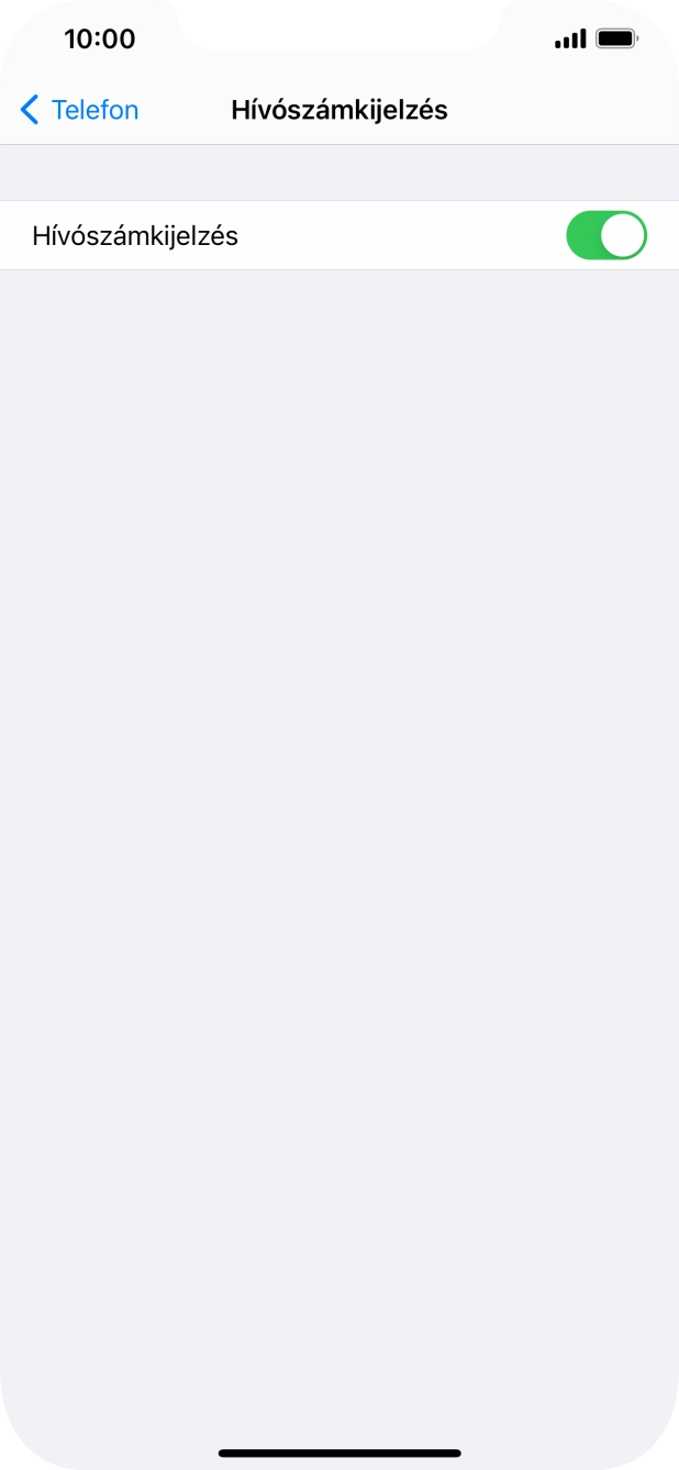 Kattints a „Hívószámkijelzés” melletti csúszkára a funkció be- vagy kikapcsolásához. Kattints a „Hívószámkijelzés” melletti csúszkára a funkció be- vagy kikapcsolásához.