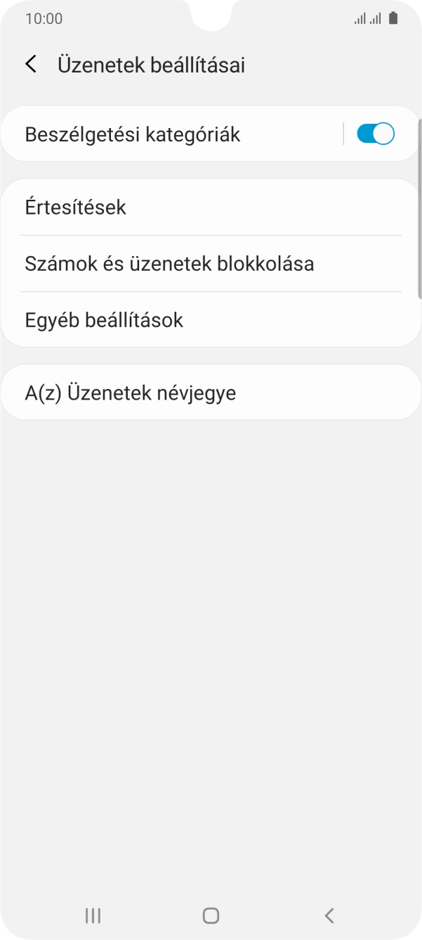 Válaszd az Egyéb beállítások lehetőséget. Válaszd az Egyéb beállítások lehetőséget.