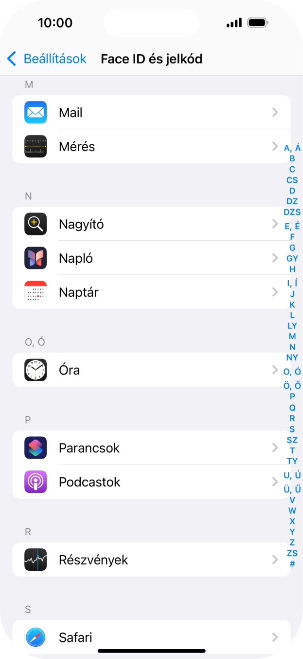 Válaszd a Mail lehetőséget.