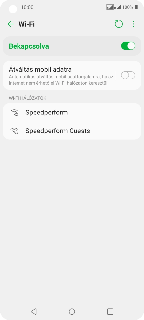 Válaszd ki a kívánt Wi-Fi hálózatot. Válaszd ki a kívánt Wi-Fi hálózatot.