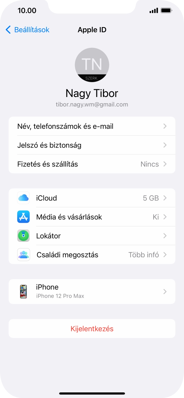Húzd az ujjad felfelé a kijelző aljáról, hogy visszatérj a kezdőképernyőhöz.