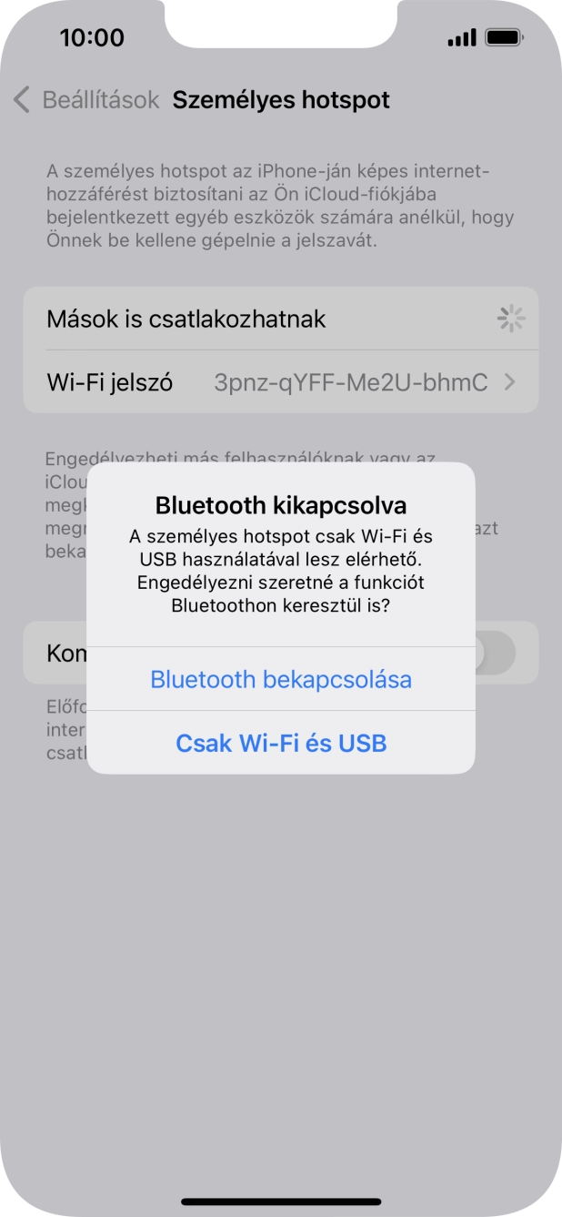 Amennyiben ki van kapcsolva a Wi-Fi, válaszd a Csak Wi-Fi és USB lehetőséget.