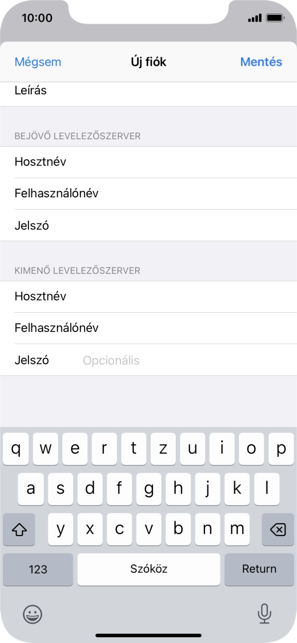 Kattints a Jelszó mezőre, és írd be az e-mail-fiókodhoz tartozó jelszót.
