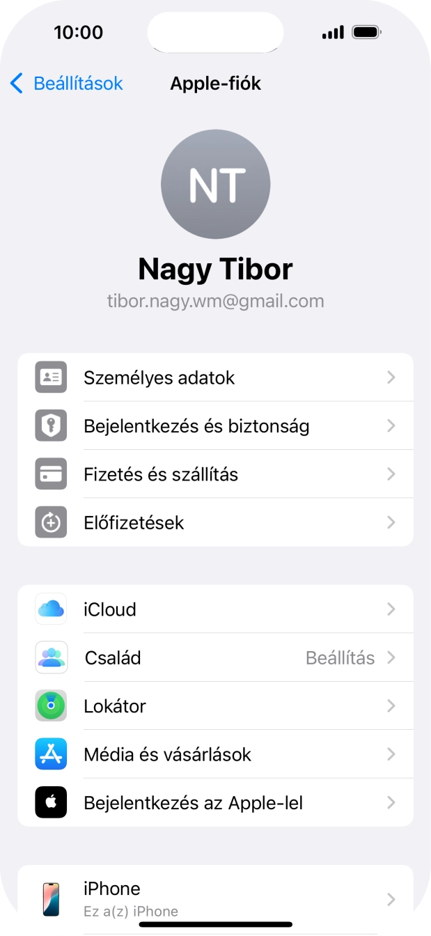 Húzd az ujjad felfelé a kijelző aljáról, hogy visszatérj a kezdőképernyőhöz.