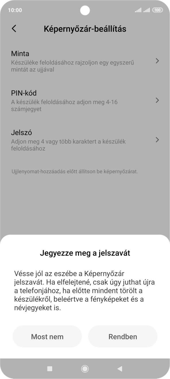 Válaszd a Rendben lehetőséget.