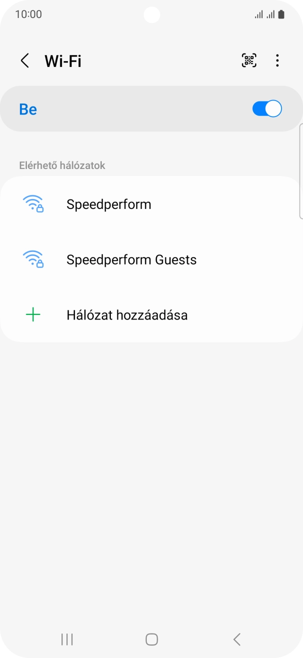 Válaszd ki a kívánt Wi-Fi hálózatot.