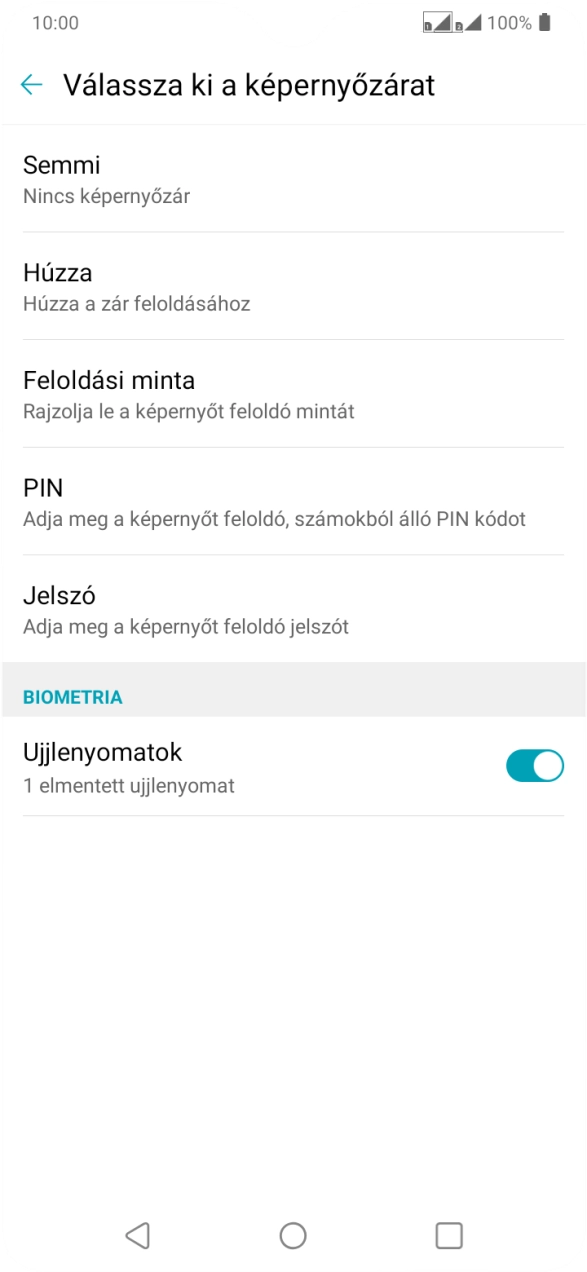 Válaszd a Semmi lehetőséget.