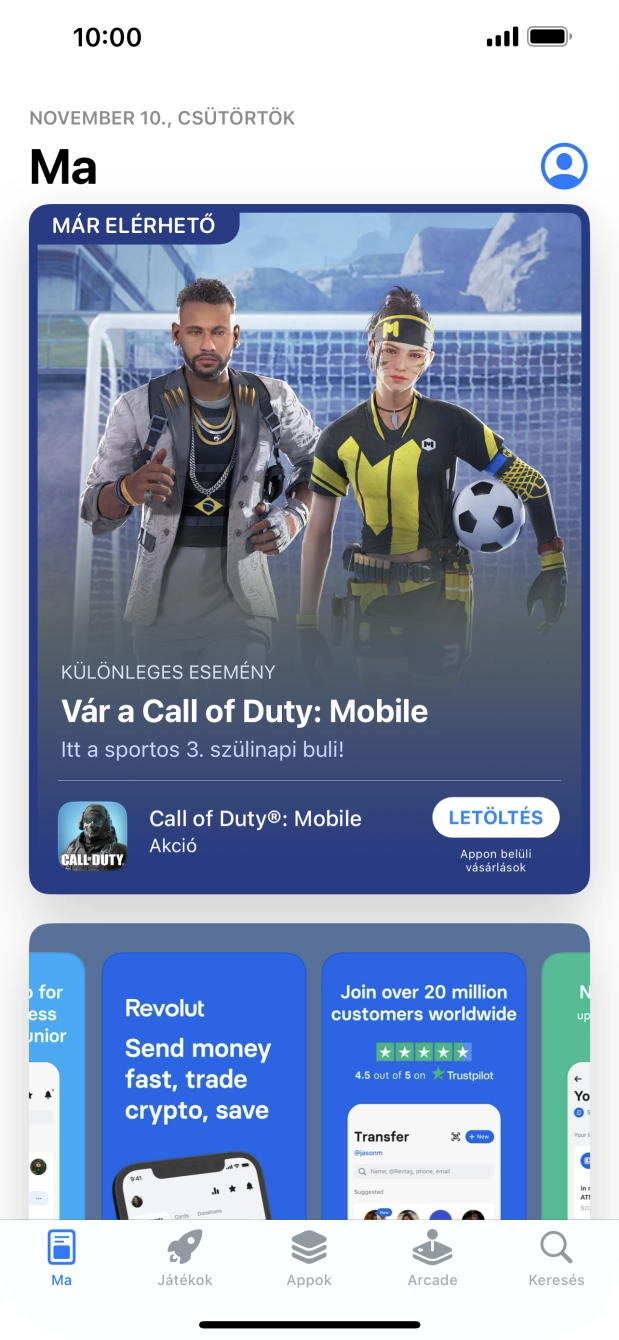 Válaszd a Keresés lehetőséget. Válaszd a Keresés lehetőséget.