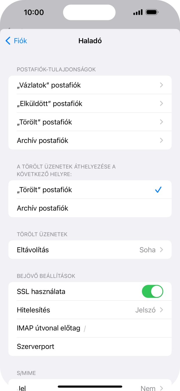 Válaszd a Hitelesítés lehetőséget.