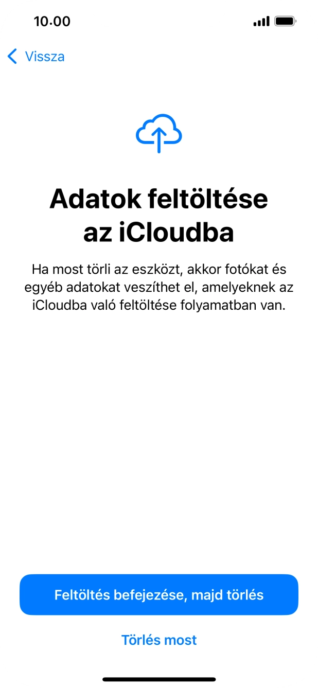 Válaszd a Törlés most lehetőséget. Válaszd a Törlés most lehetőséget.