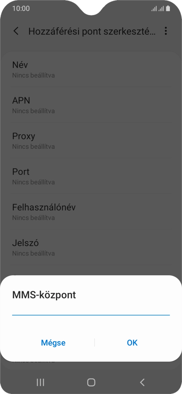 Írd be azt, hogy http://mms.one.hu/servlets/mms, és válaszd az OK lehetőséget.