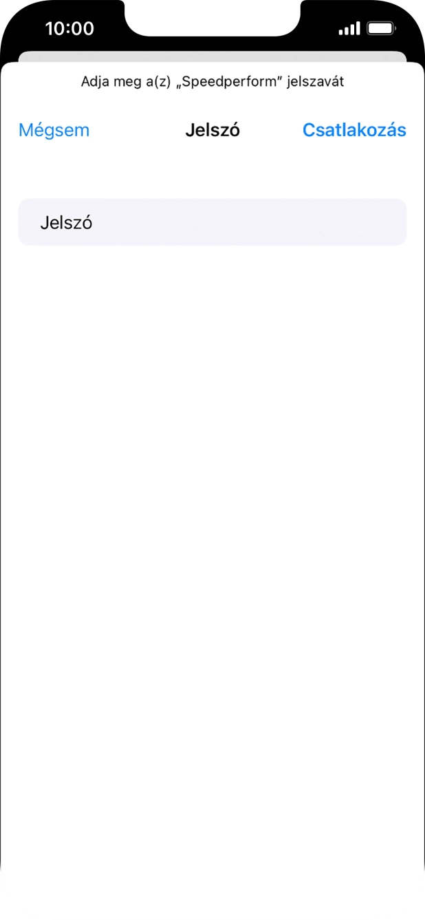 Írd be a Wi-Fi hálózatodhoz tartózó jelszót, és válaszd a Csatlakozás lehetőséget. Írd be a Wi-Fi hálózatodhoz tartózó jelszót, és válaszd a Csatlakozás lehetőséget.