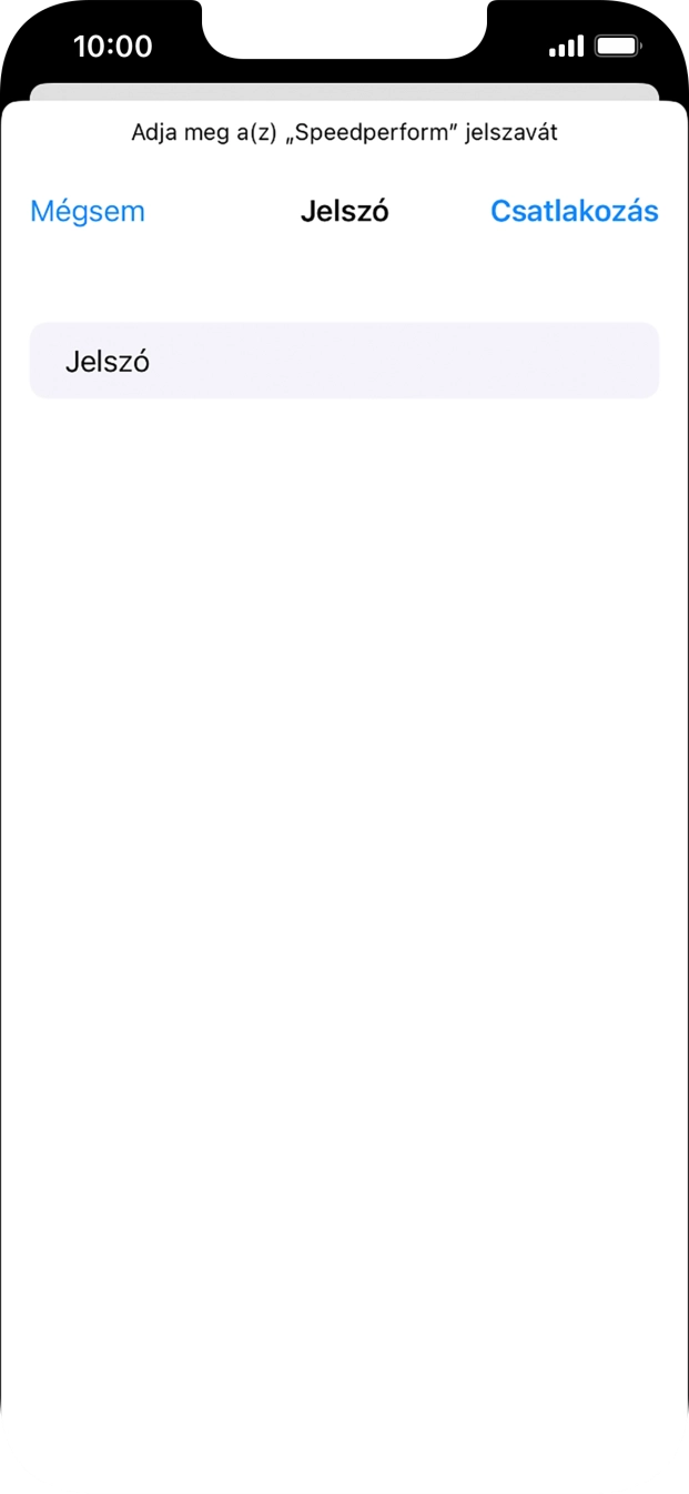 Írd be a Wi-Fi hálózatodhoz tartózó jelszót, és válaszd a Csatlakozás lehetőséget. Írd be a Wi-Fi hálózatodhoz tartózó jelszót, és válaszd a Csatlakozás lehetőséget.