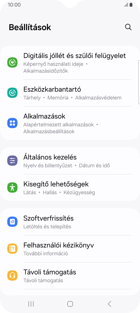 Válaszd az Általános kezelés lehetőséget.