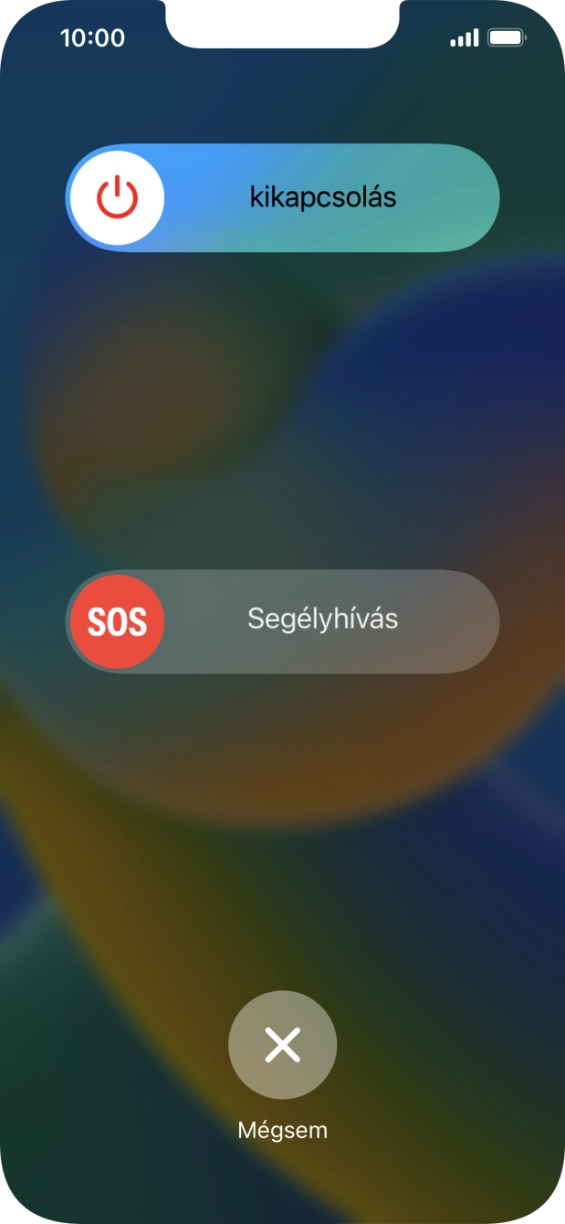 Kattints a kikapcsolás ikonra, és húzd az ikont jobbra.