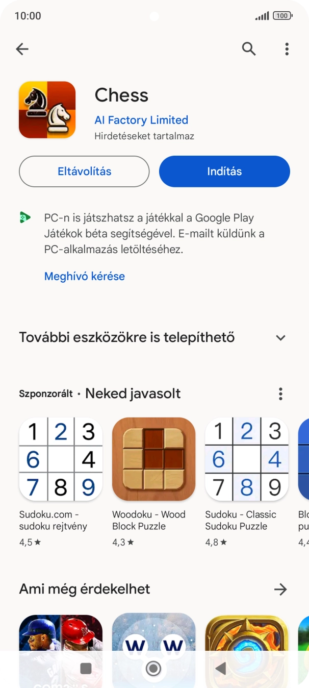 A befejezéshez, és ahhoz, hogy visszatérhess a főképernyőhöz, nyomd meg a főgombot.