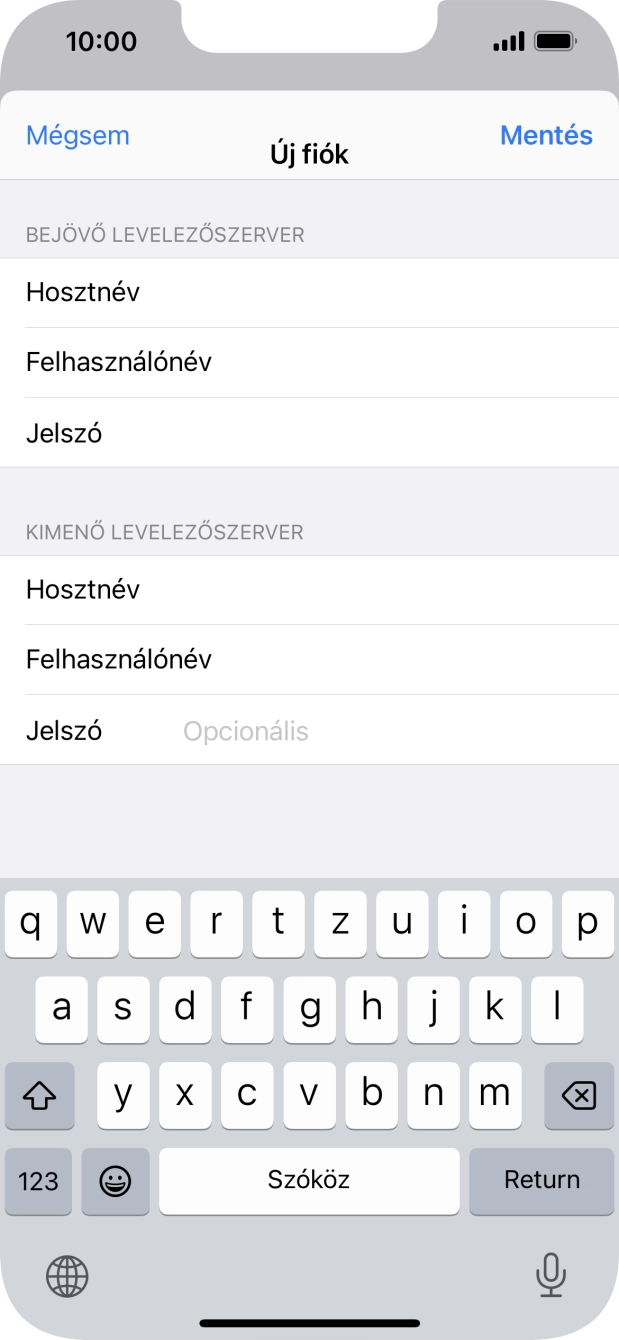 Kattints a Jelszó mezőre, és írd be az e-mail-fiókodhoz tartozó jelszót.