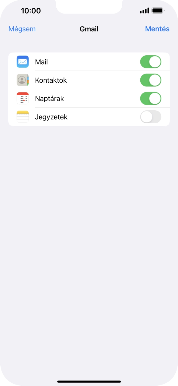 Amennyiben a kijelzőn ez a képernyőkép látható, az e-mail-fiókodat felismerte a rendszer, és automatikusan beállította. Kövesd a képernyőn megjelenő utasításokat  további adatok csatolásához, és fejezd be az új fiók létrehozását.