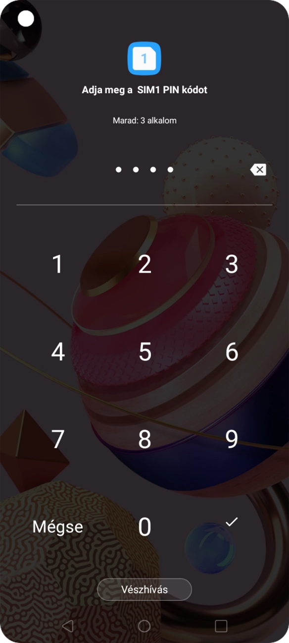 Amennyiben a telefon kéri, írd be a PIN-kódodat, és kattints a jóváhagyás ikonra.