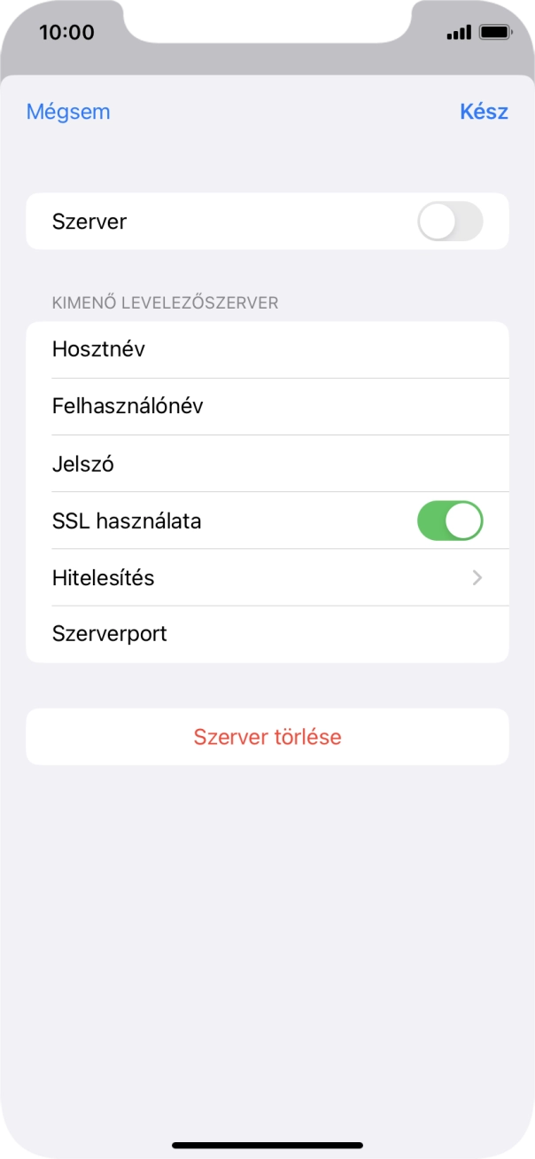 Kattints az „SSL használata” melletti csúszkára a funkció kikapcsolásához.
