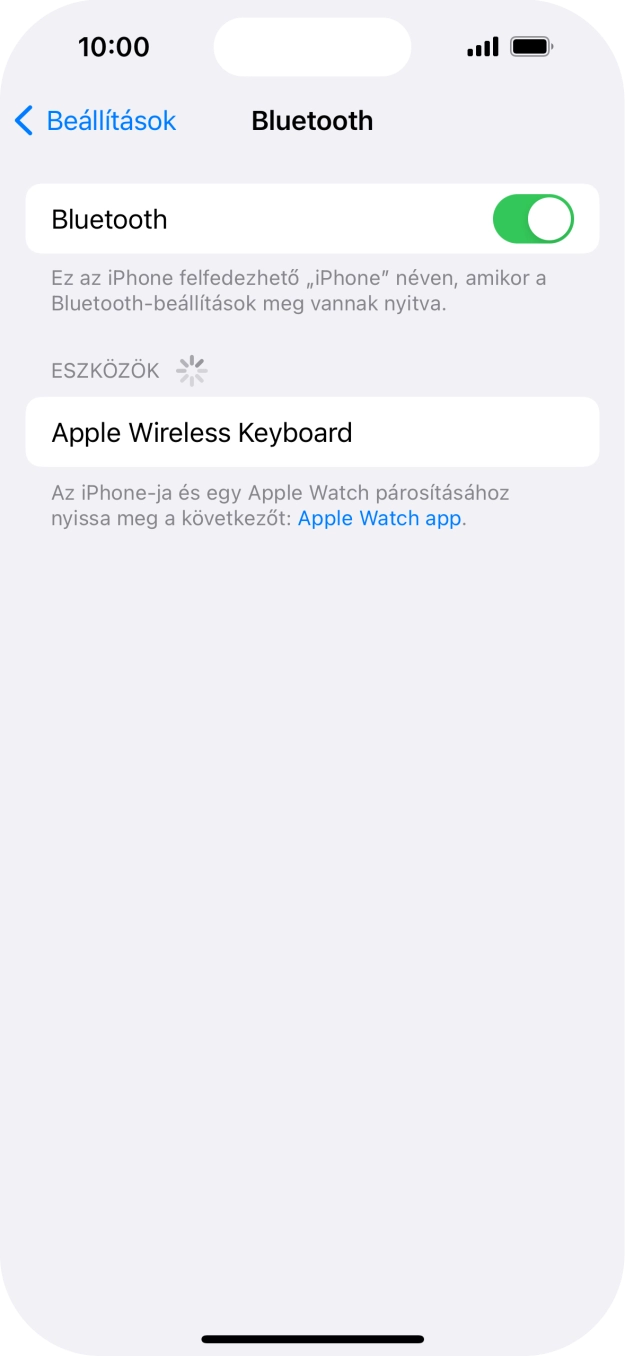 Válaszd ki a kívánt Bluetooth-eszközt, és kövesd a kijelzőn megjelenő utasításokat annak telefonodhoz történő csatlakoztatásához.