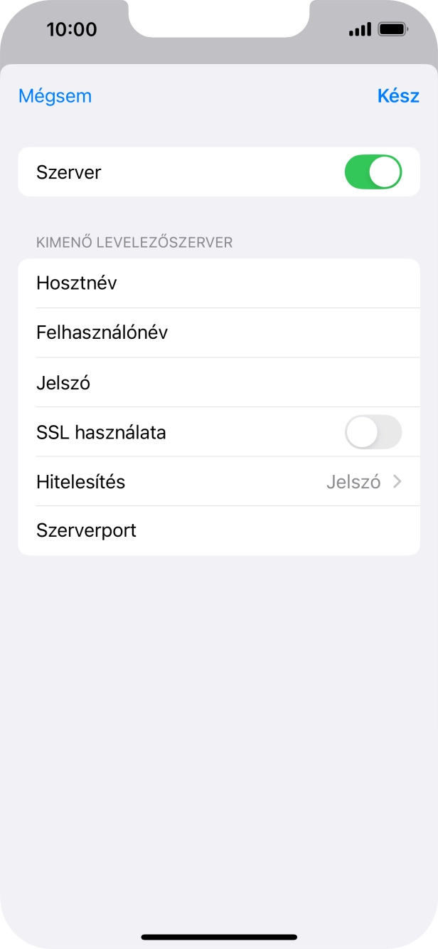 Kattints az „SSL használata” melletti csúszkára a funkció bekapcsolásához.