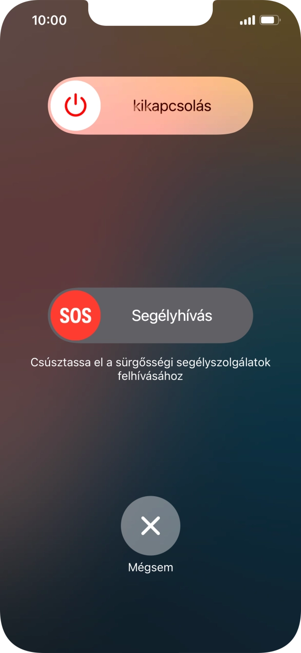 Kattints a kikapcsolás ikonra, és húzd az ikont jobbra. Kattints a kikapcsolás ikonra, és húzd az ikont jobbra.