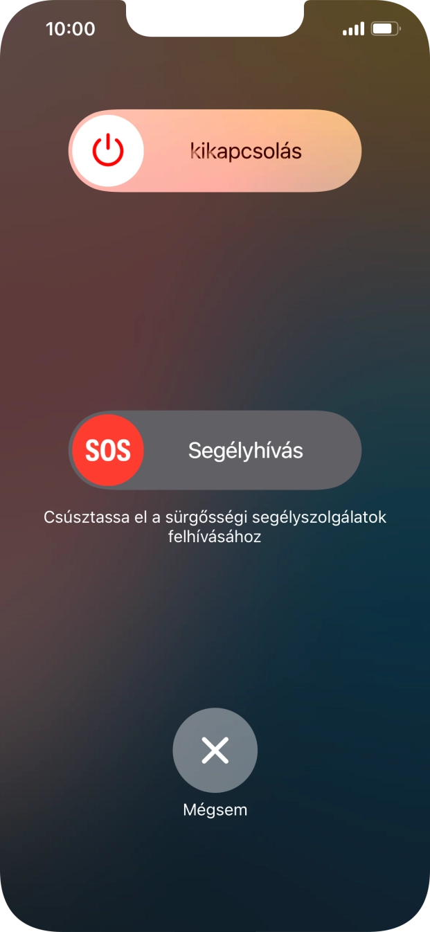 Kattints a kikapcsolás ikonra, és húzd az ikont jobbra. Kattints a kikapcsolás ikonra, és húzd az ikont jobbra.