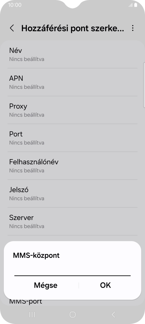 Írd be azt, hogy http://mms.one.hu/servlets/mms, és válaszd az OK lehetőséget.