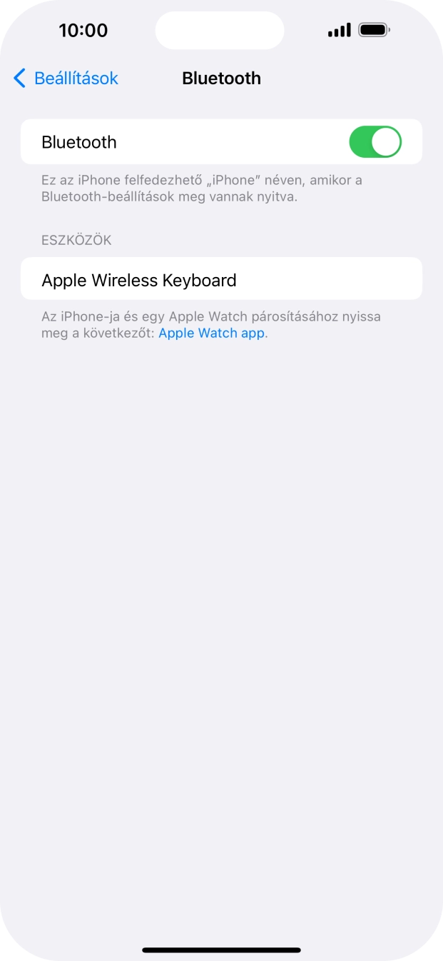 Válaszd ki a kívánt Bluetooth-eszközt, és kövesd a kijelzőn megjelenő utasításokat annak telefonodhoz történő csatlakoztatásához.