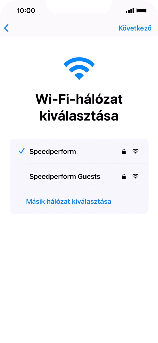 Válaszd a Következő lehetőséget.