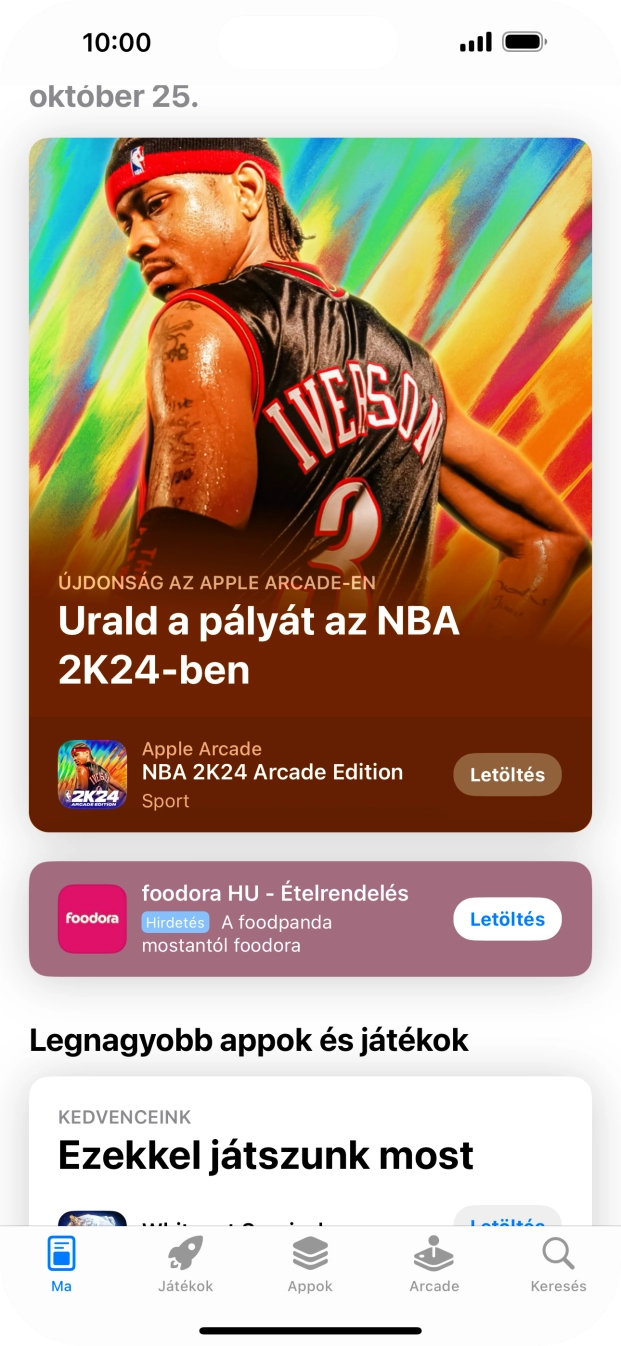 Válaszd a Keresés lehetőséget.