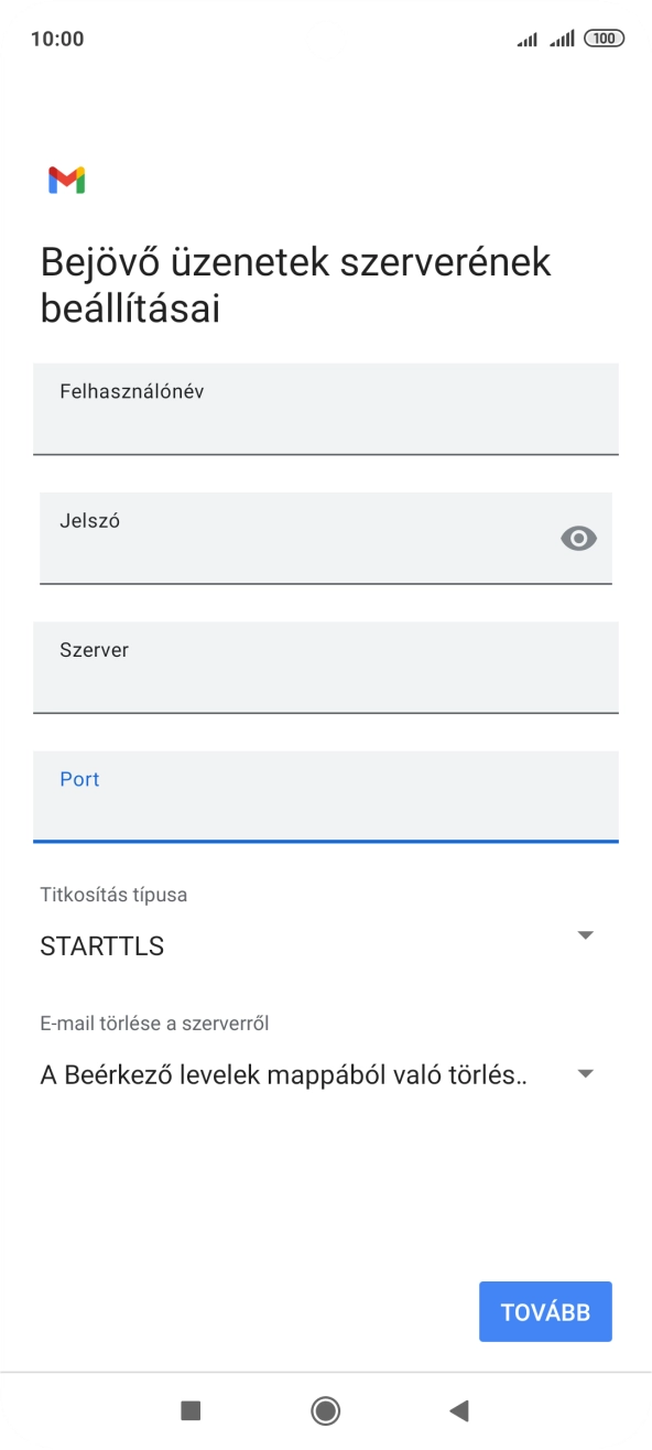 Nyisd le a „Titkosítás típusa” alatt legördülő menüt.