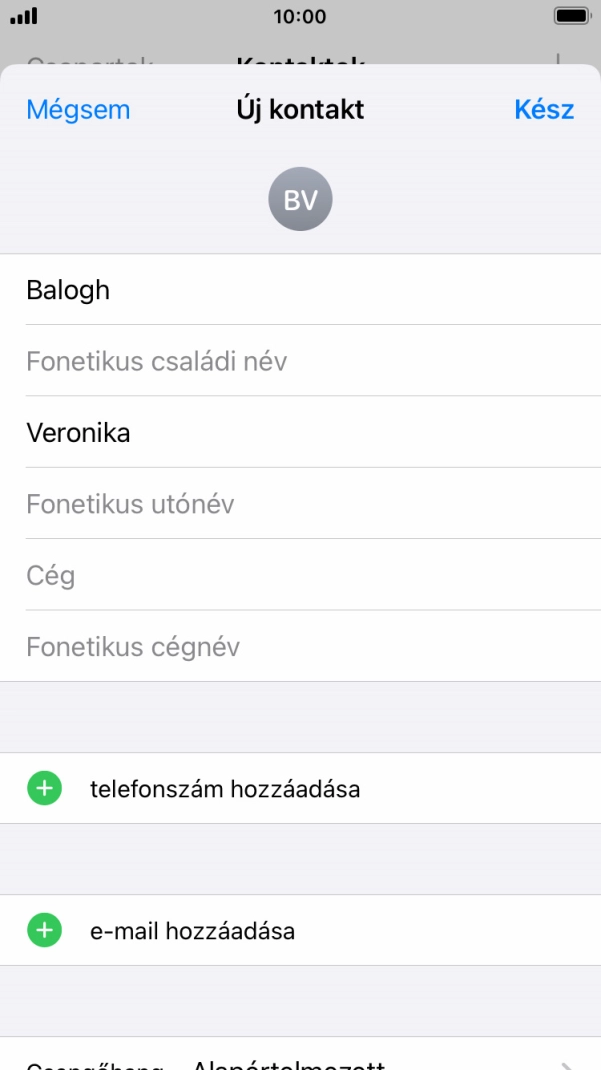 Válaszd a telefonszám hozzáadása lehetőséget.