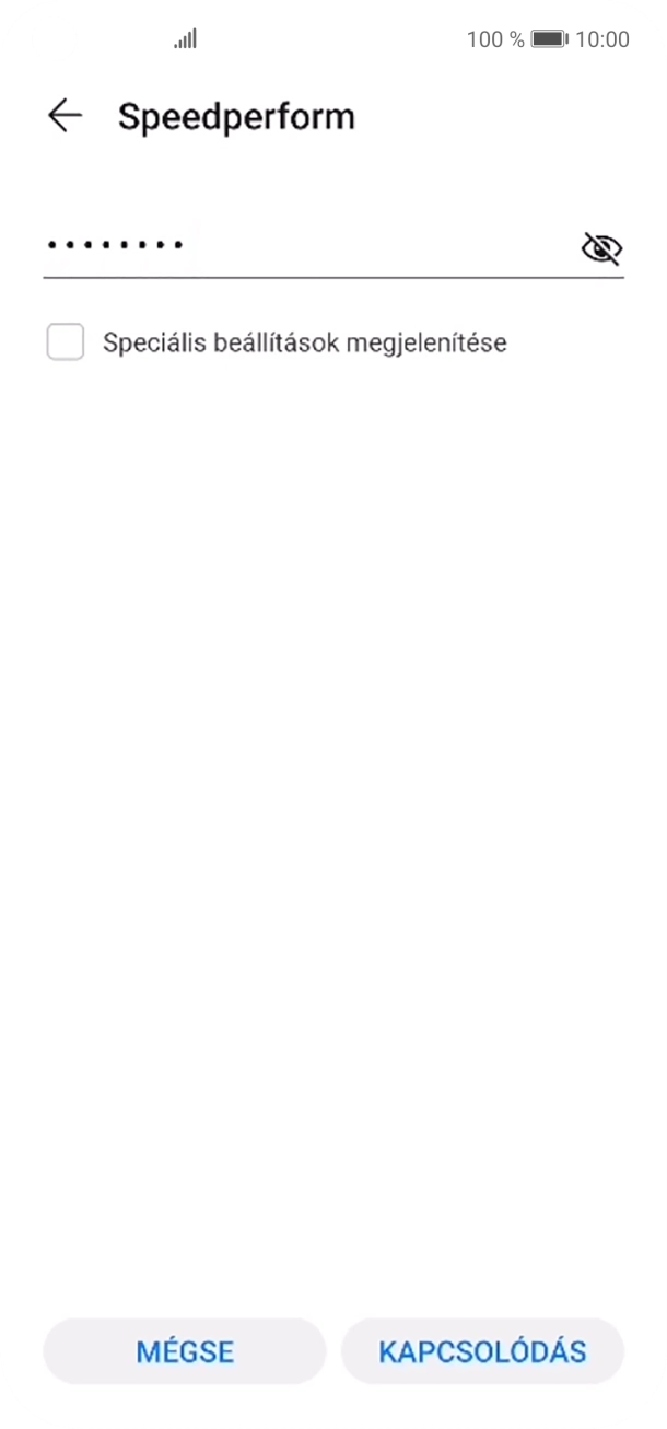 Írd be a Wi-Fi hálózatodhoz tartózó jelszót, és válaszd a KAPCSOLÓDÁS lehetőséget. Írd be a Wi-Fi hálózatodhoz tartózó jelszót, és válaszd a KAPCSOLÓDÁS lehetőséget.