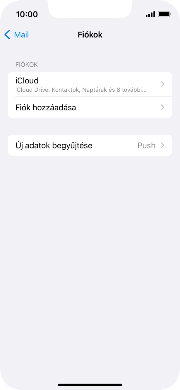 Válaszd a Fiók hozzáadása lehetőséget.