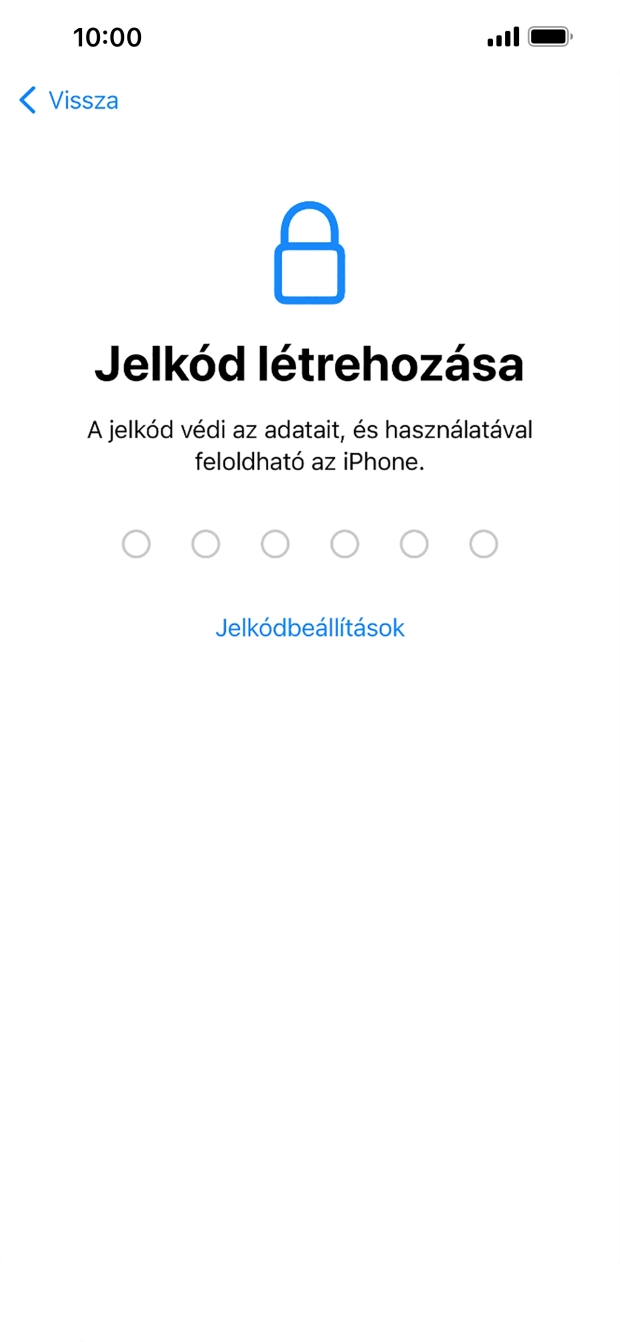 Válaszd a Jelkódbeállítások lehetőséget.
