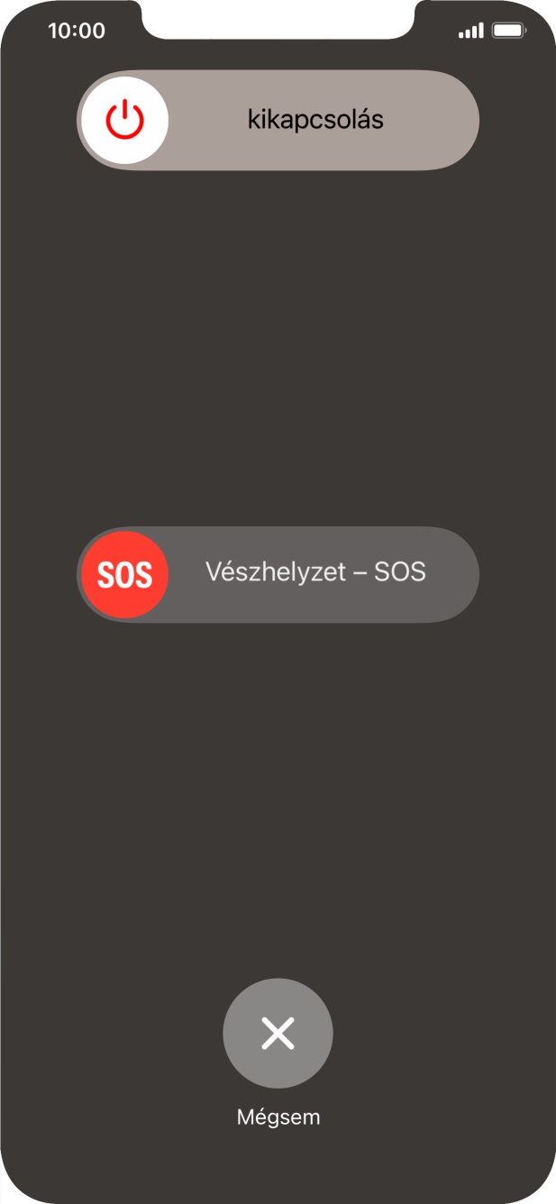 Kattints a kikapcsolás ikonra, és húzd az ikont jobbra.