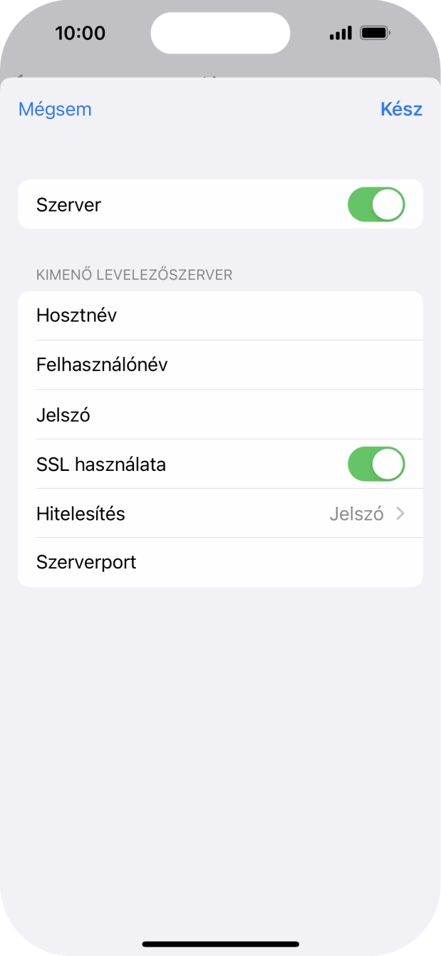 Kattints az „SSL használata” melletti csúszkára a funkció kikapcsolásához.