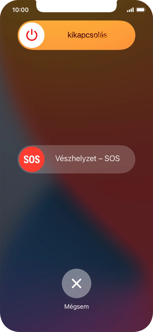 Kattints a kikapcsolás ikonra, és húzd az ikont jobbra.