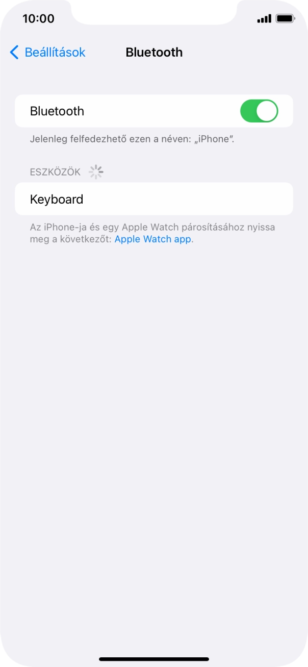 Válaszd ki a kívánt Bluetooth-eszközt, és kövesd a kijelzőn megjelenő utasításokat annak telefonodhoz történő csatlakoztatásához.