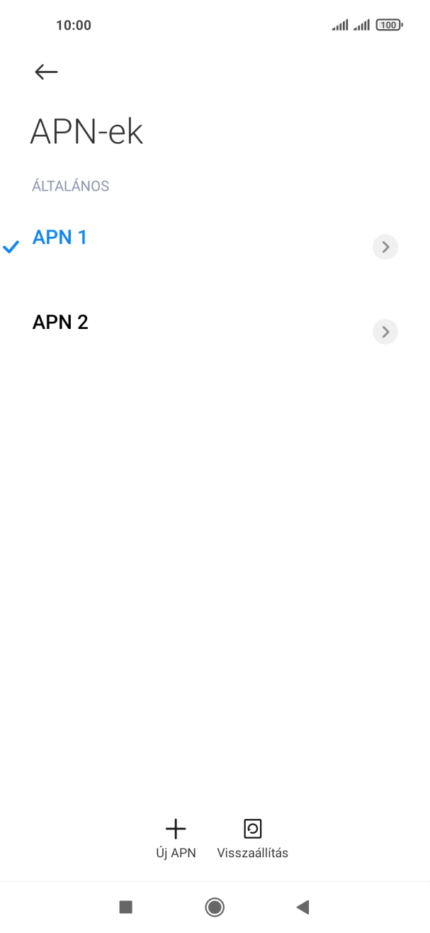 Kattints a kívánt adatkapcsolatra annak aktiválásához.