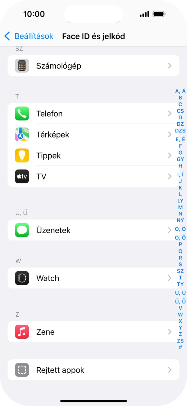Válaszd az Üzenetek lehetőséget. Válaszd az Üzenetek lehetőséget.