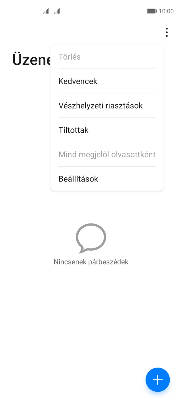 Válaszd a Beállítások lehetőséget. Válaszd a Beállítások lehetőséget.