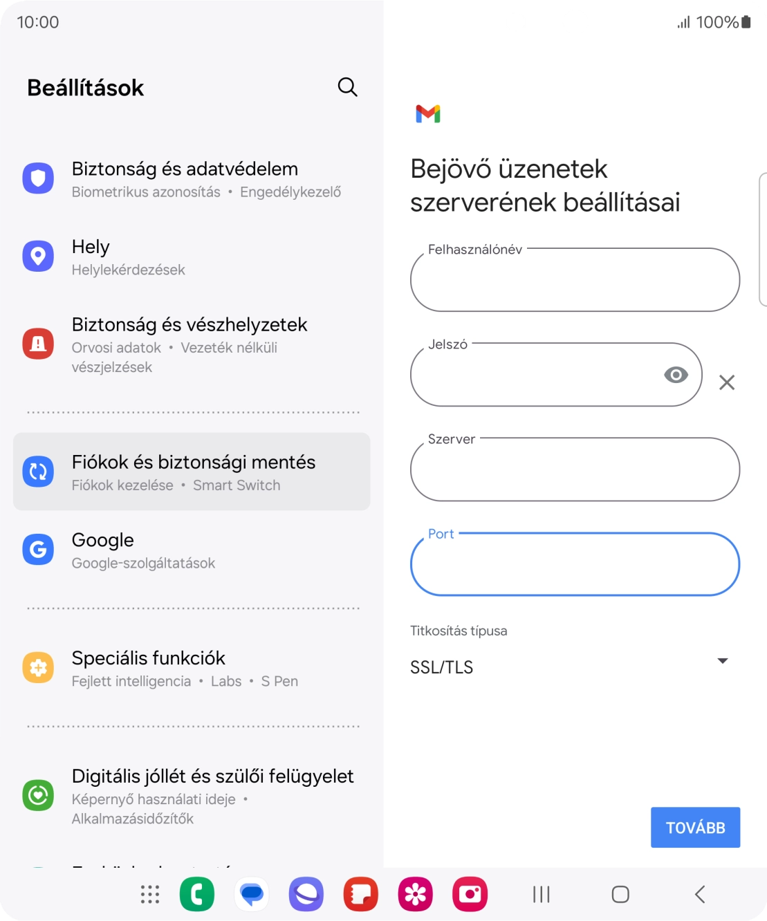 Válaszd a TOVÁBB lehetőséget.