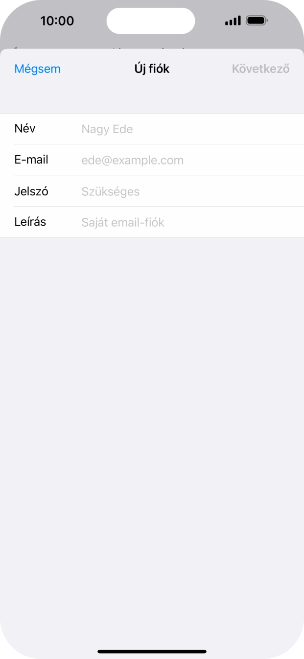 Kattints a Név mezőre, és írd be a kívánt küldőnevet.