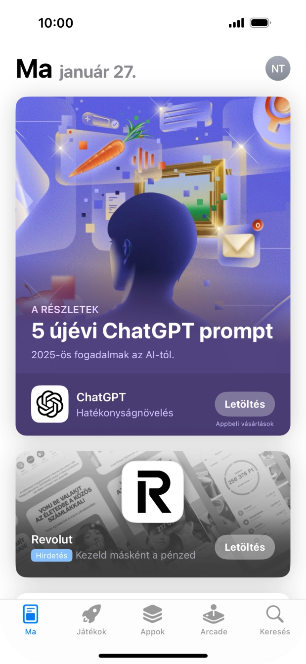 Válaszd a Keresés lehetőséget.