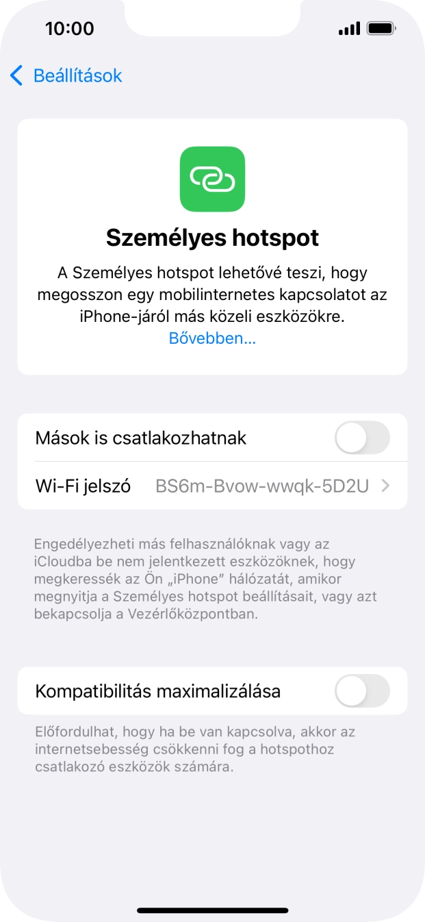 Kattints a Wi-Fi jelszó mezőre, és írd be a kívánt jelszót. Kattints a Wi-Fi jelszó mezőre, és írd be a kívánt jelszót.