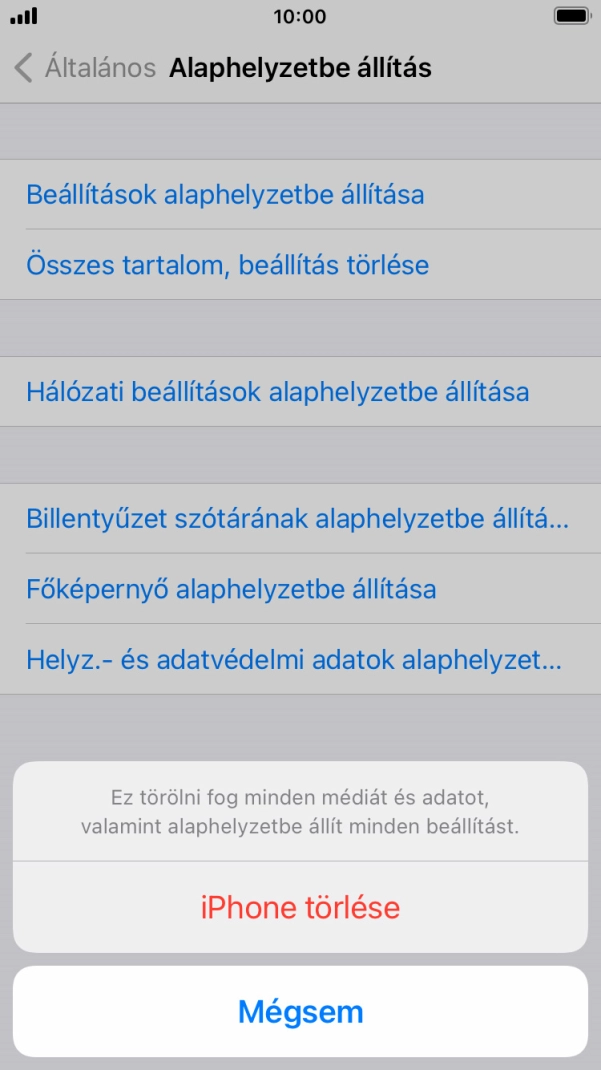 Válaszd az iPhone törlése lehetőséget. Válaszd az iPhone törlése lehetőséget.