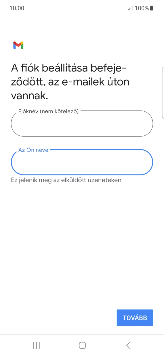 Válaszd a TOVÁBB lehetőséget.